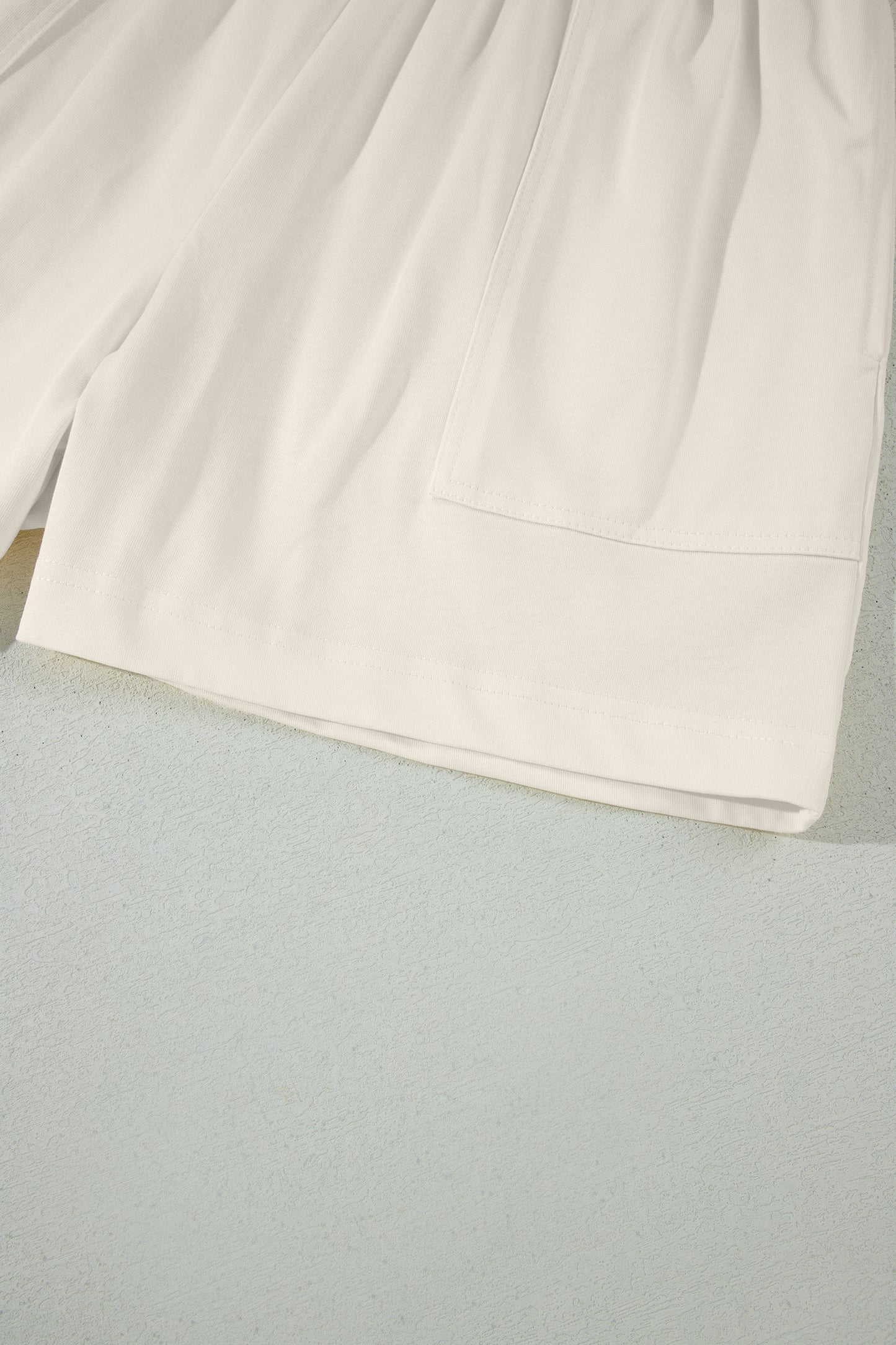 Pink Stitched Detail Loose Tank Top Cotton 2pcs Short Set