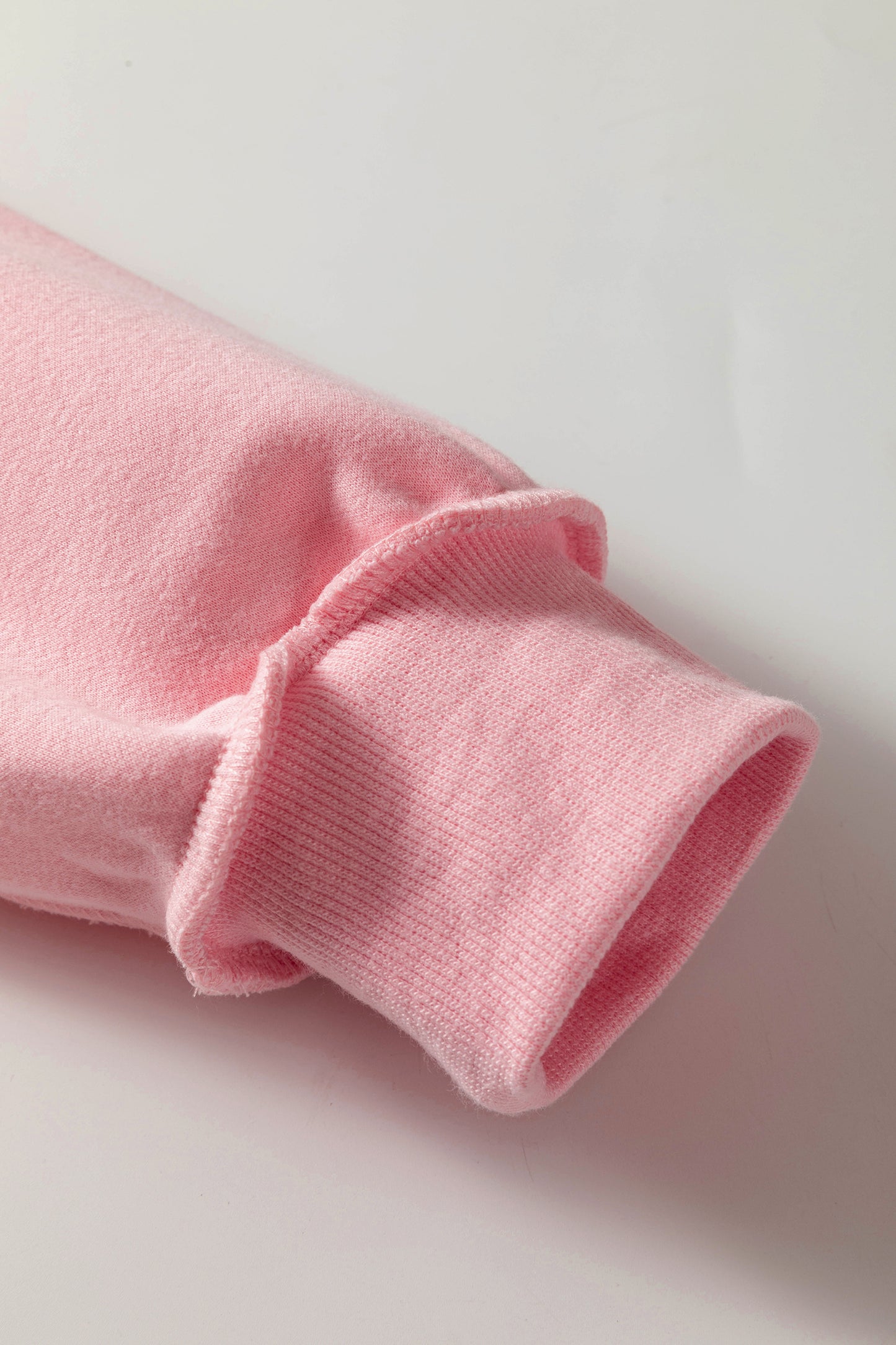 Light Pink Oversize Drop Shoulder Reversible Mock Neck Sweatshirt