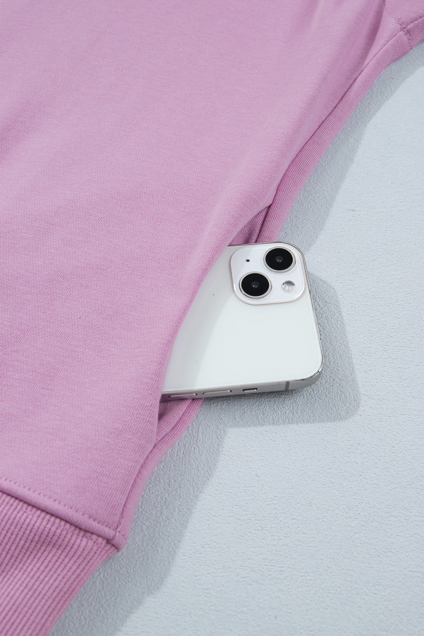 Pink Solid Color High Neck Cap Sleeve Loose Top