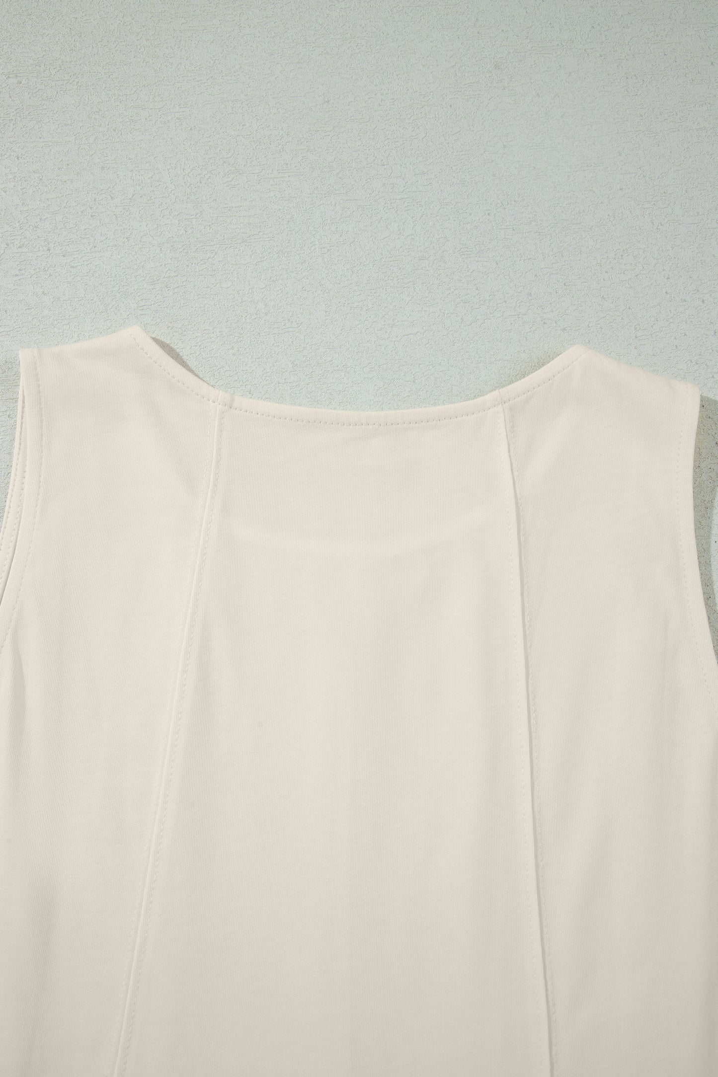 Pink Stitched Detail Loose Tank Top Cotton 2pcs Short Set