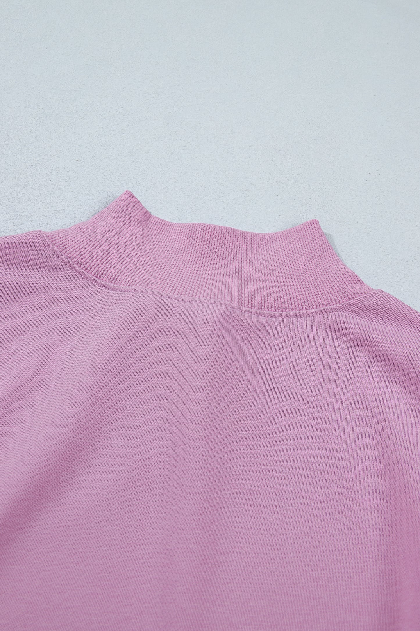 Pink Solid Color High Neck Cap Sleeve Loose Top