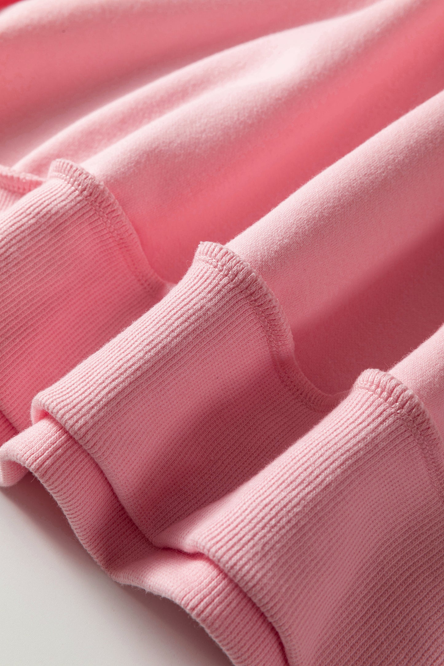 Light Pink Oversize Drop Shoulder Reversible Mock Neck Sweatshirt