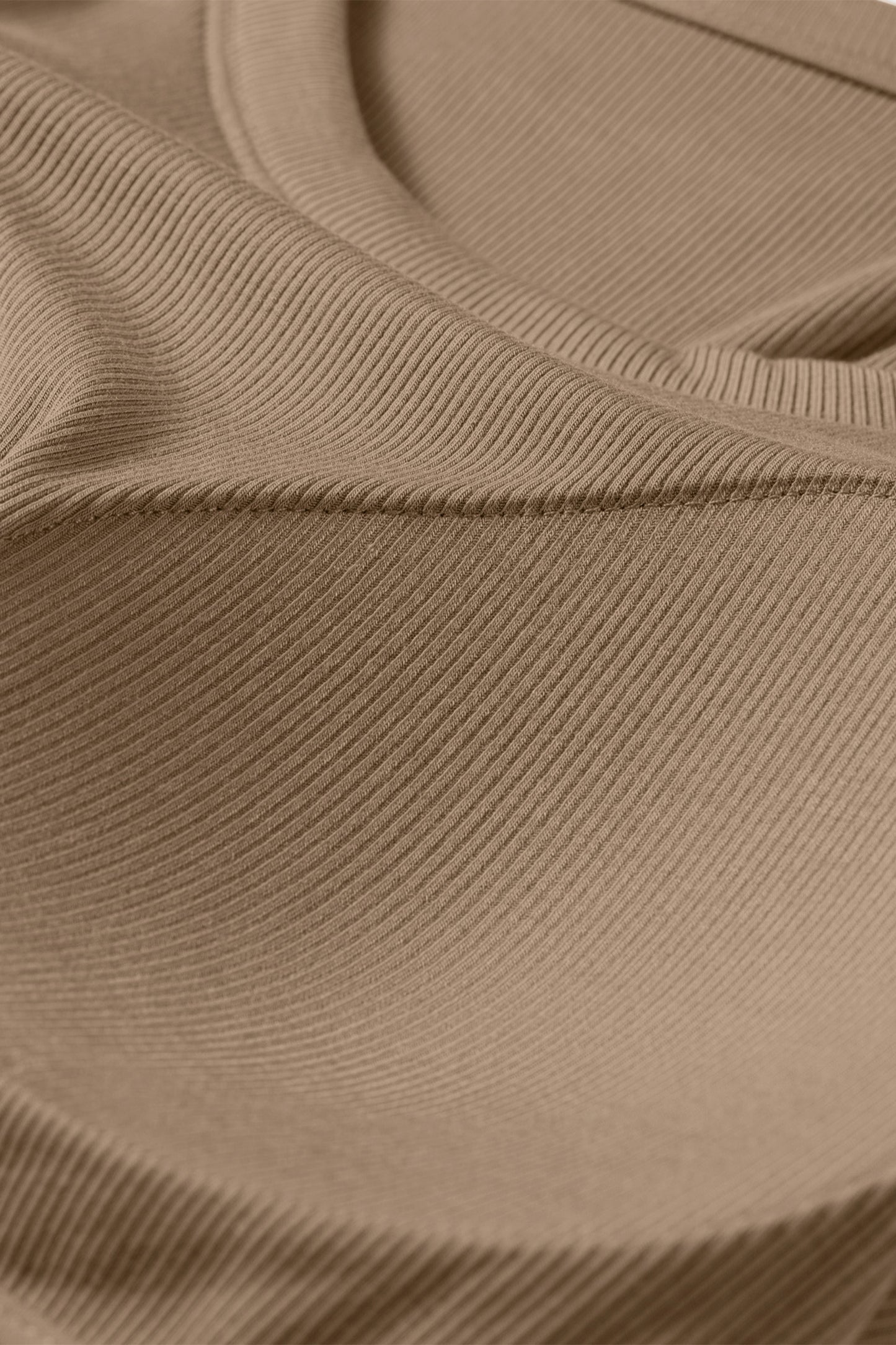 Black Slim Ribbed Padded Tank Top