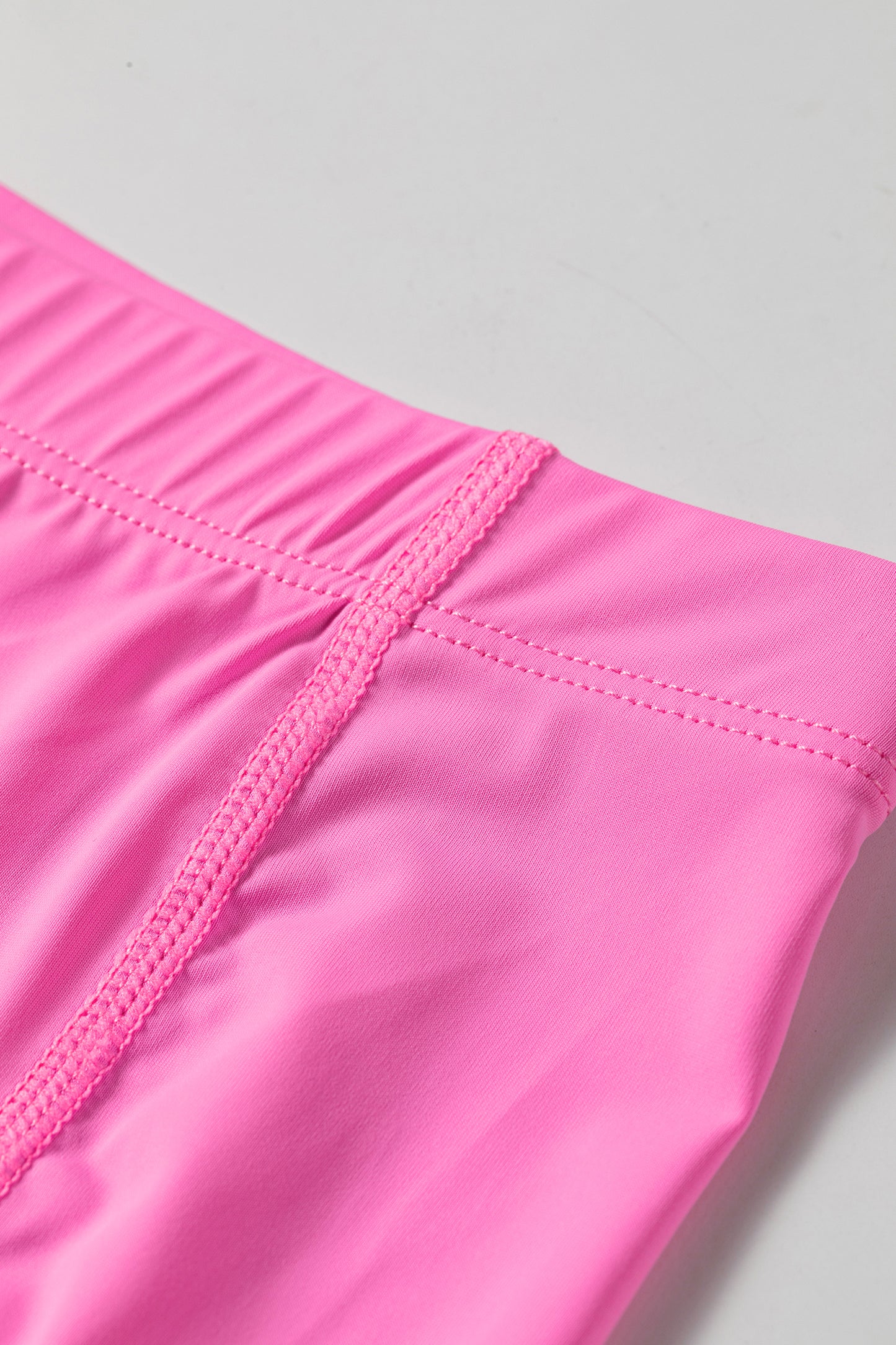 Pink Solid Color Tunic Tank Dress Athletic Shorts Two Piece Set